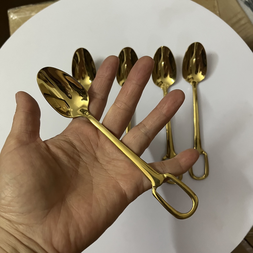 Gold Cutlery Flatware - Posate in acciaio inossidabile 304 con