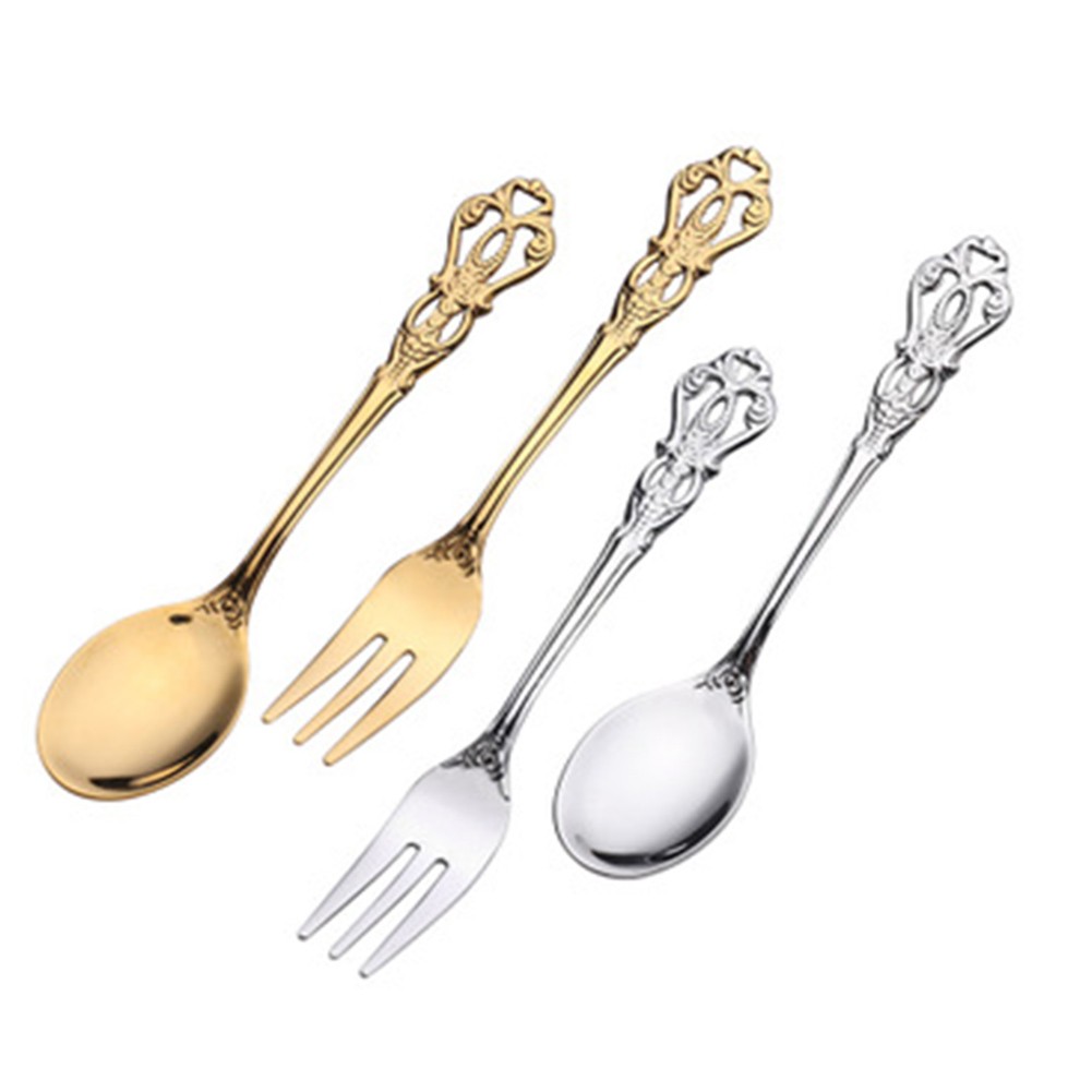 Set di posate vintage in accia - Gold Cutlery Flatware recensione e prezzo