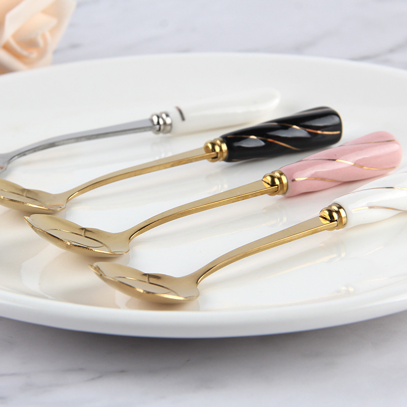 Stoviglie Cucchiaino per mesco - Gold Cutlery Flatware recensione e prezzo